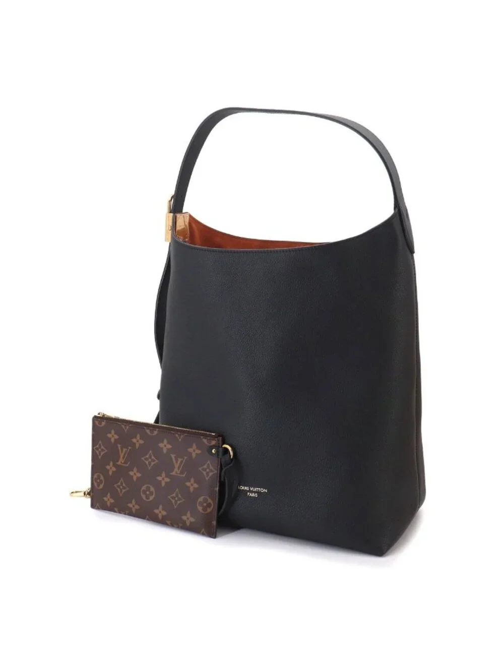 Louis Vuitton Lowkey Hobo MM Shoulder Bag Leather Noir